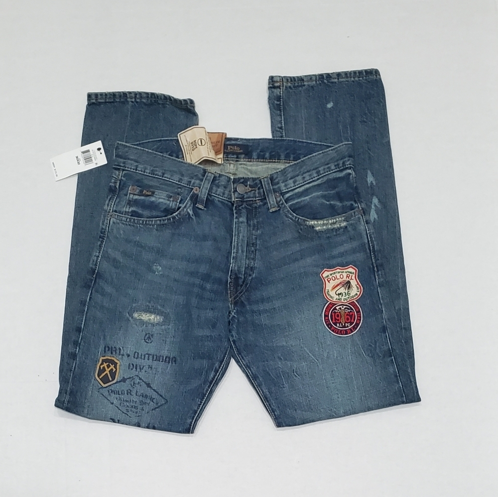 Polo Ralph Lauren NWT Men's 30x32 distressed jeans